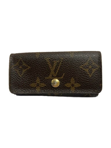【中古】LOUIS VUITTON◆ミュルティクレ4_モノグラム・キャンバス_BRW/レザー/BRW/メンズ【服飾雑貨他】 【中古】LOUIS VUITTON◆ミュルティクレ4_モノグラム・キャンバス_BRW/レザー/BRW/メンズ【服飾雑貨他】