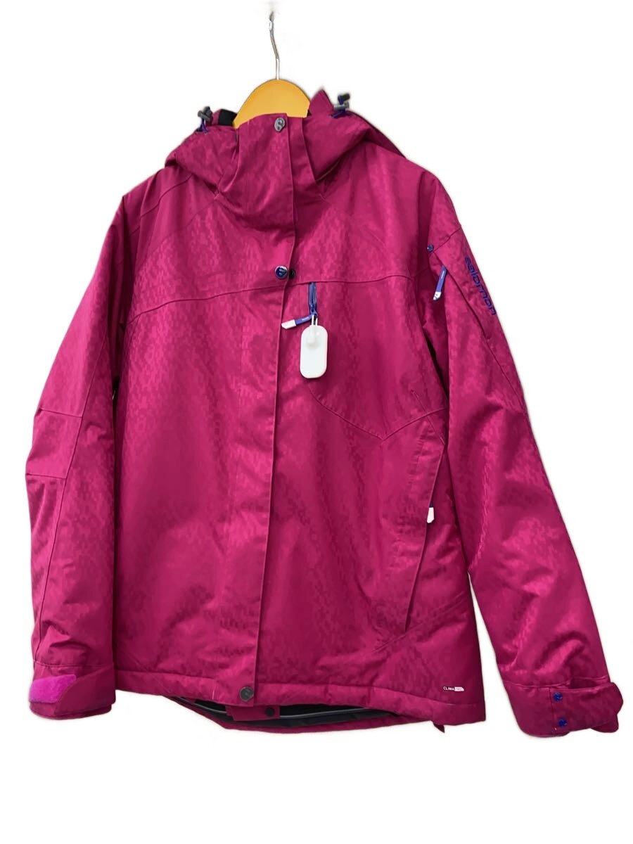 【中古】salomon◆ウェアー/XL/ジャケット/ピンク/袖汚れ有【スポーツ】