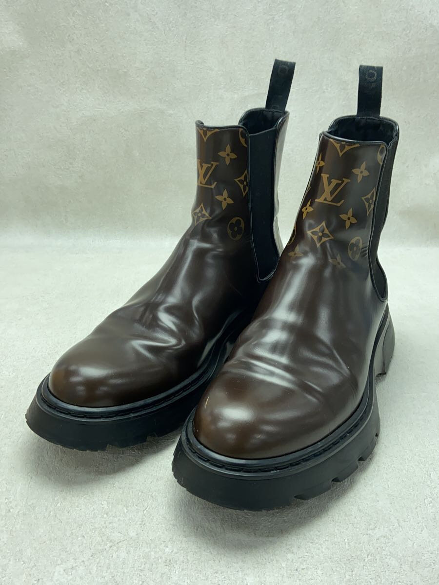 【中古】LOUIS VUITTON◆サイドゴアブーツ/--/BRW【シューズ】