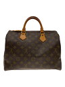 【中古】LOUIS VUITTON◆1)スピーディ30_モノグラム・キャンバス_BRW/PVC/BRW【バッグ】