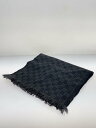 【中古】GUCCI◆マフラー/ウール/GRY/総柄/メンズ【服飾雑貨他】