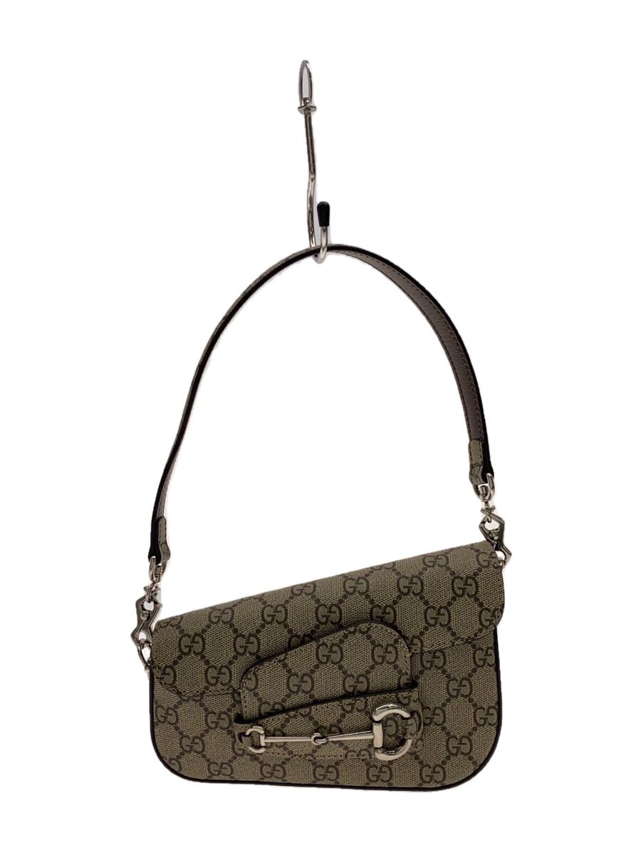 GUCCI - 【中古】GUCCI◆ホールズビット 1955 ミニ ショルダーバッグ/レザー/BEG/総柄//【バッグ】