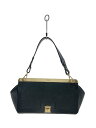 【中古】FURLA◆ハンドバッグ/レザー/BLK/無地【バッグ】