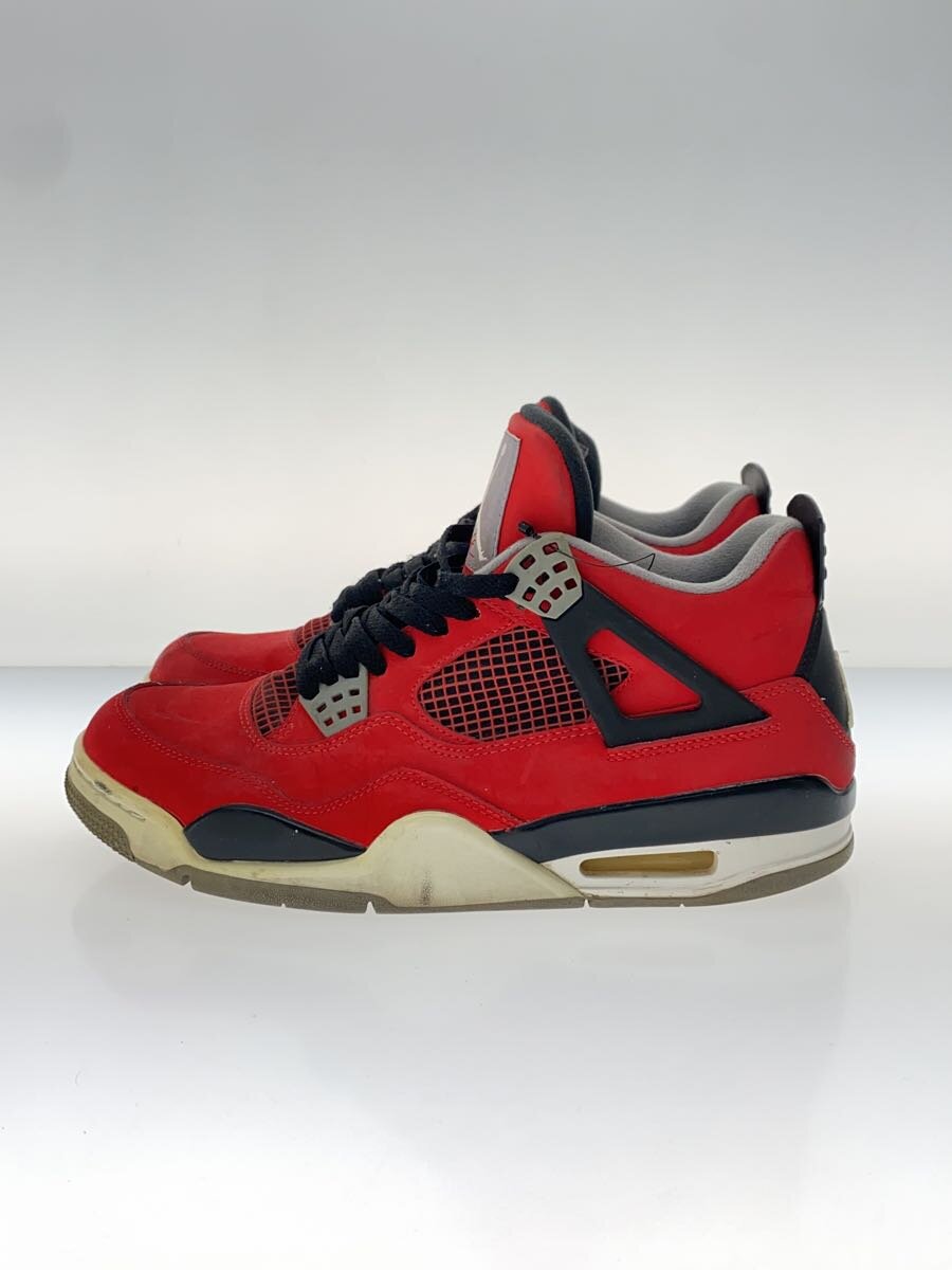 NIKE◆AIR JORDAN 4 RETRO/エアジョーダンレトロ/レッド/308497-603/27.5cm/RED