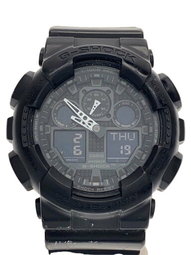 【中古】CASIO◆クォーツ腕時計/デジアナ/ラバー/BLK/BLK/GA-100【服飾雑貨他】 【中古】CASIO◆クォーツ腕時計/デジアナ/ラバー/BLK/BLK/GA-100【服飾雑貨他】