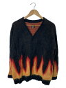 【中古】Needles◆23FW/×BEAMS JAPAN/カーディガン(厚手)/M/モヘア/BLK/総柄/NS1566【メンズウェア】(4)