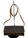 【中古】LOUIS VUITTON◆ポシェット・ツインGM_モノグラム・キャンバス_BRW/PVC/BRW/総柄【バッグ】