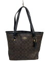 【中古】COACH◆トートバッグ/PVC/BRW【バッグ】