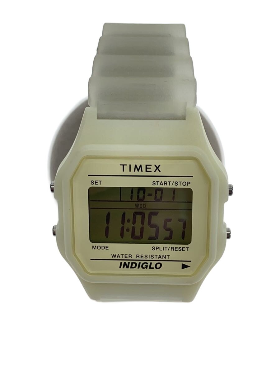 NIXON - 【中古】TIMEX◆クォーツ腕時計/デジタル/ラバー/WHT/TW2Y02600【服飾雑貨他】