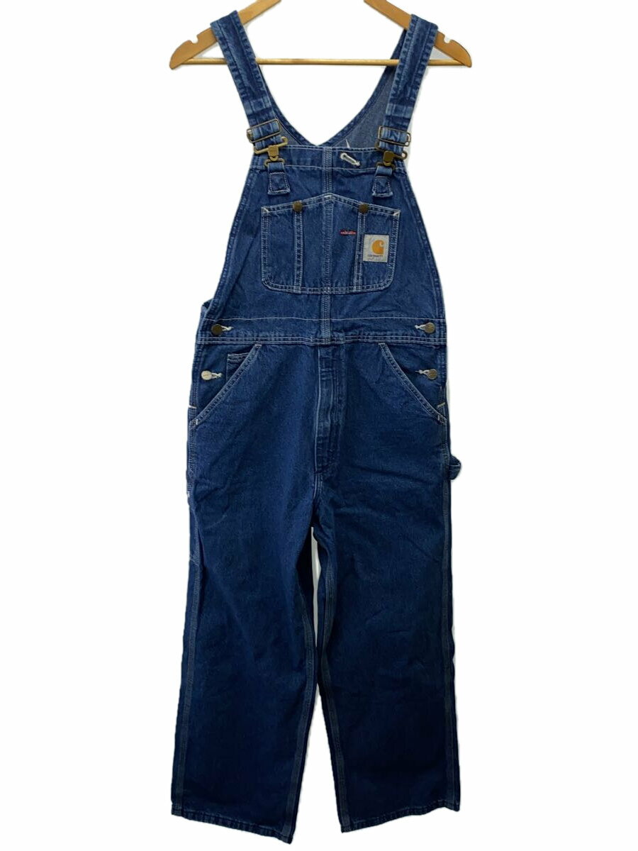 【中古】Carhartt◆Carhartt/オーバーオール/30/デニム/インディゴ/無地/R07-DST【メンズウェア】