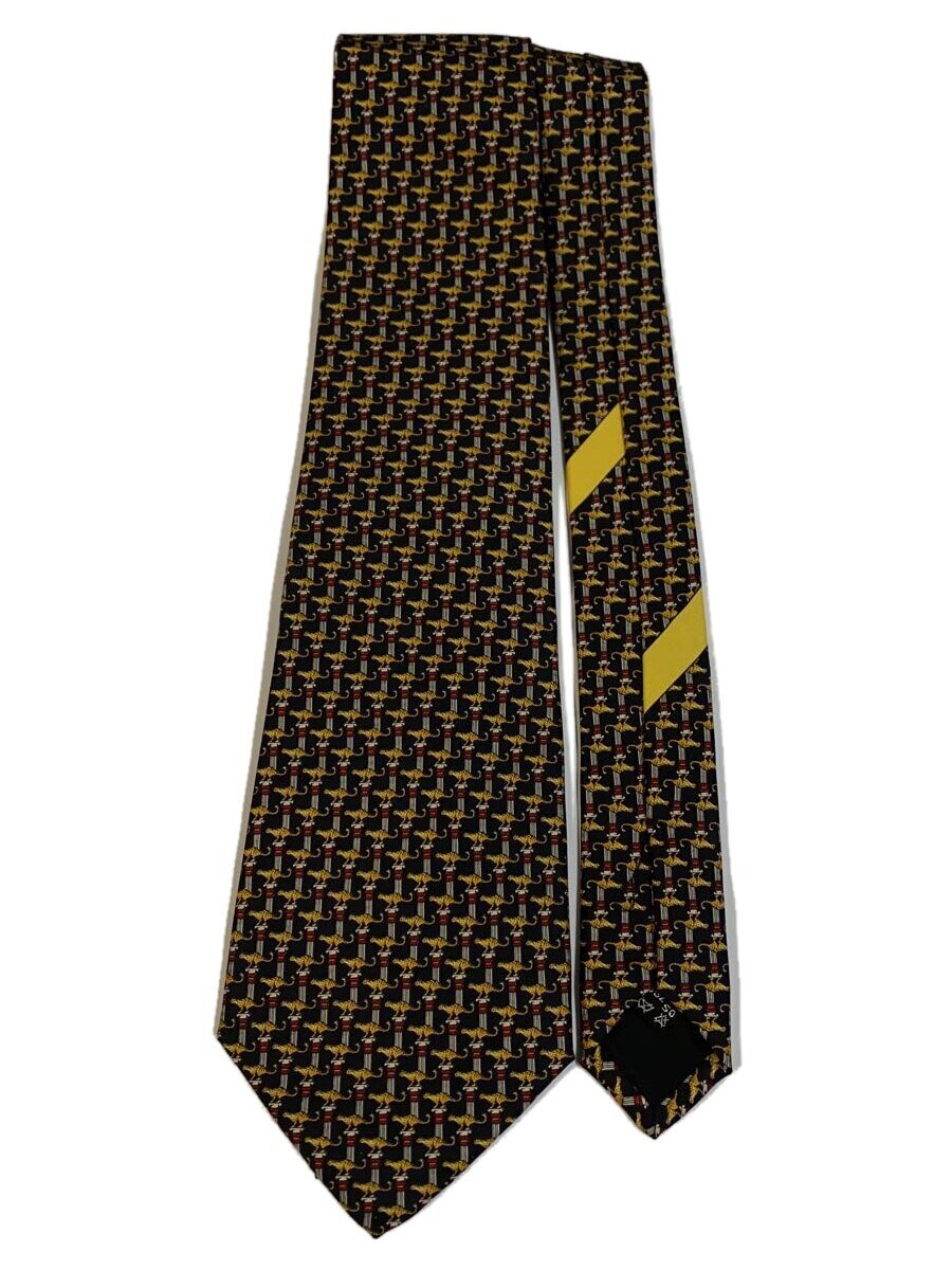 【中古】Salvatore Ferragamo◆ネクタイ/シルク/マルチカラー/アニマル/メンズ【服飾雑貨他】