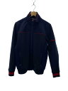 【中古】TOMMY HILFIGER◆スタンドカラー/切替/ジャケット/M/コットン/IDG/無地【メンズウェア】