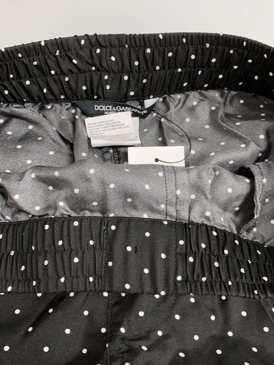 【中古】DOLCE&GABBANA◆ボトム/44/シルク/BLK/ドット【メンズウェア】