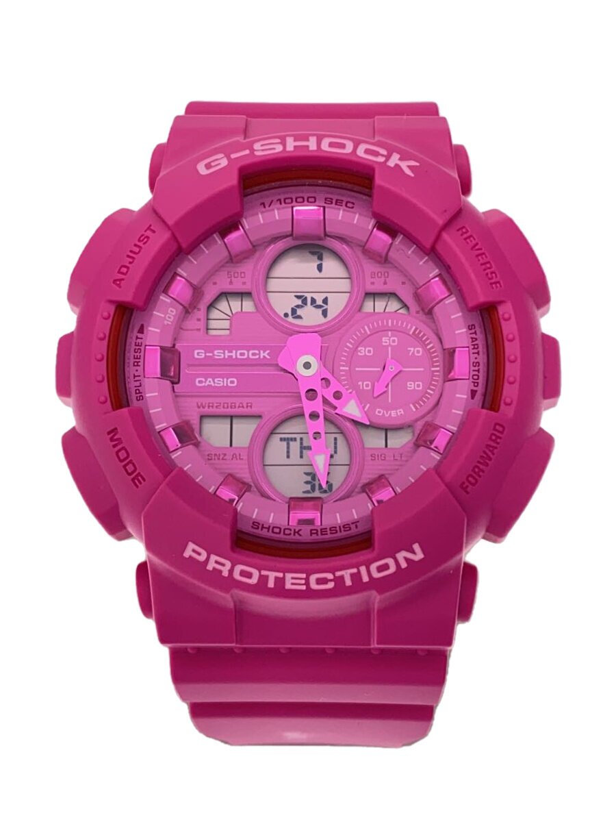 【中古】CASIO◆クォーツ腕時計_G-SHOCK/デジアナ/ラバー/PNK/PNK/POWER PINK【服飾雑貨他】