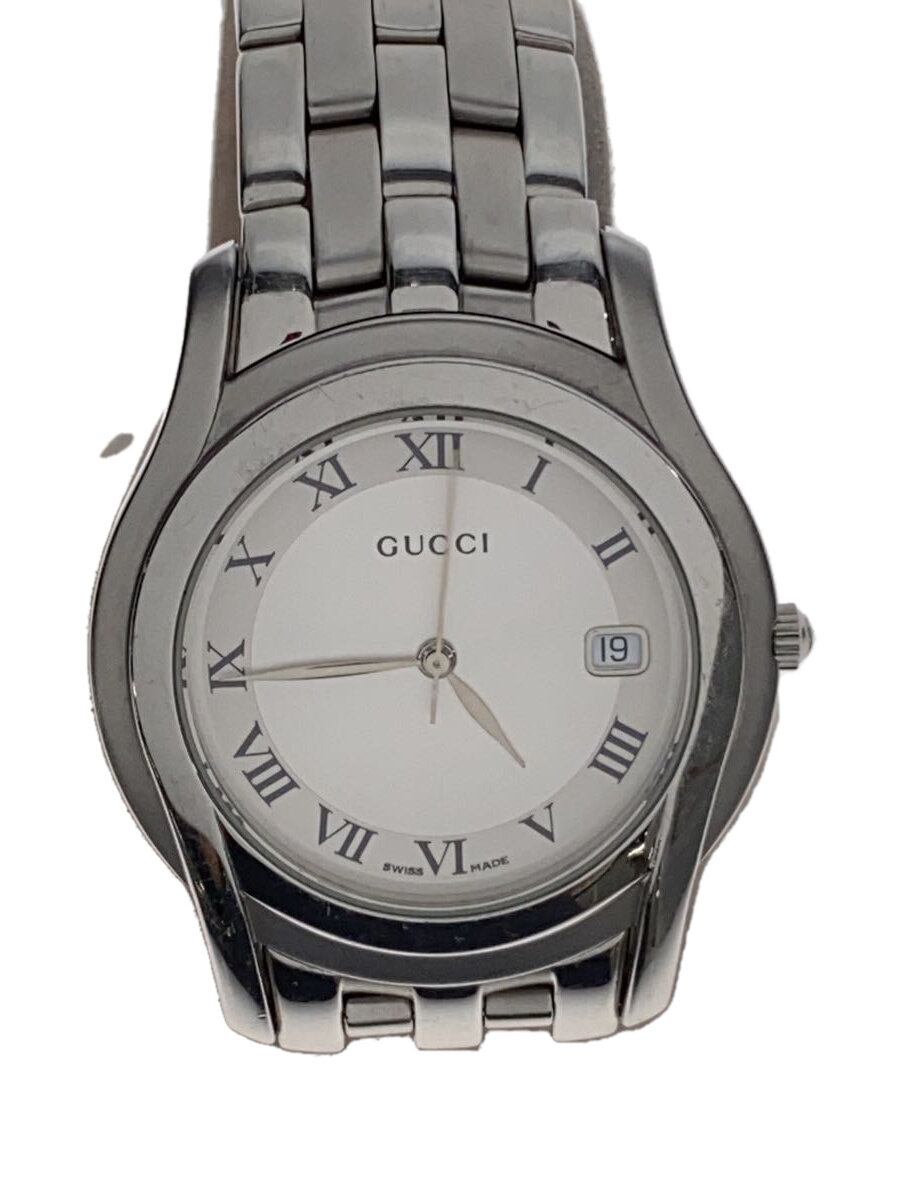 【中古】GUCCI◆クォーツ腕時計/アナログ/ステンレス/SLV/SLV/SS/5500M/GUCCI/グッチ【服飾雑貨他】
