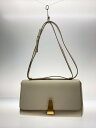【中古】BOTTEGA VENETA◆ショルダーバッグ/レザー/WHT/無地/576143【バッグ】