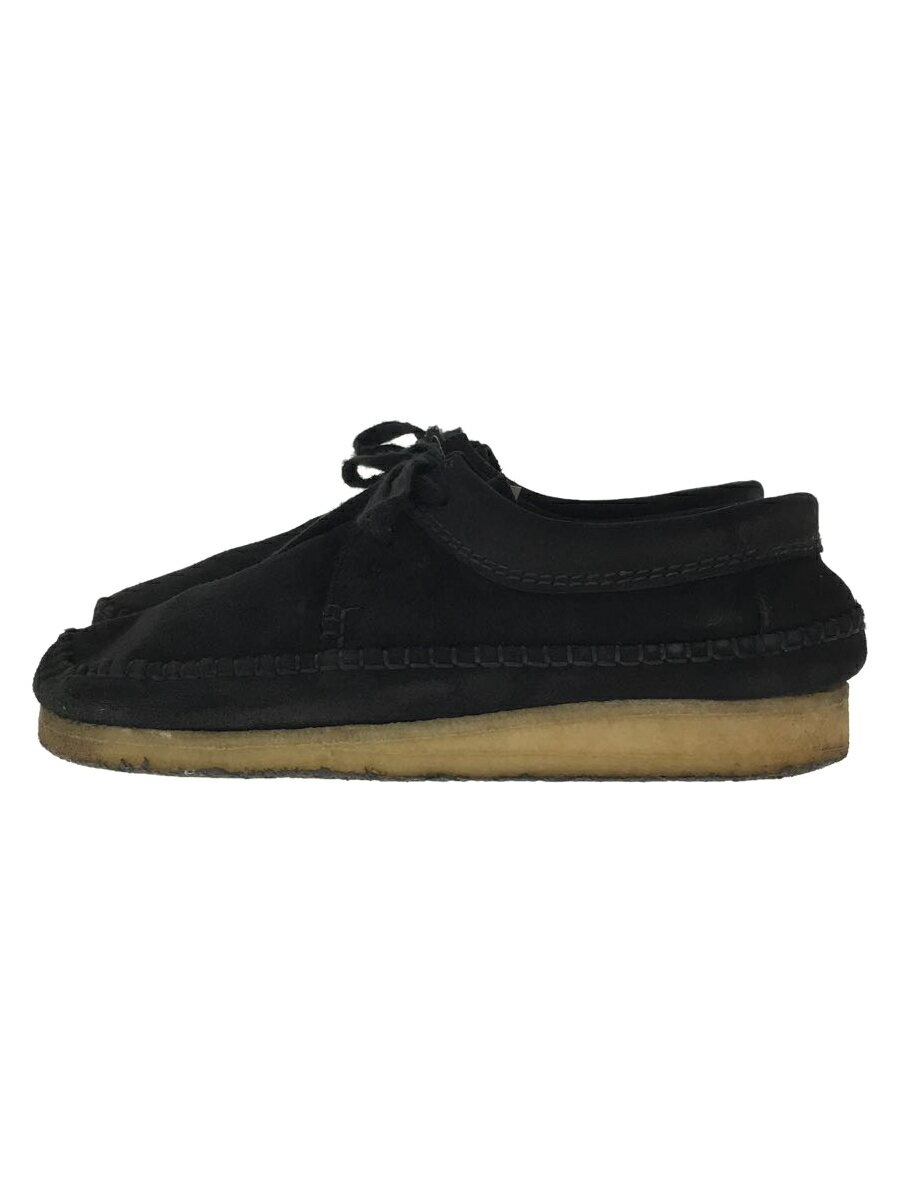 【中古】Clarks デッキシューズ/27cm/BLK/スウェード【シューズ】