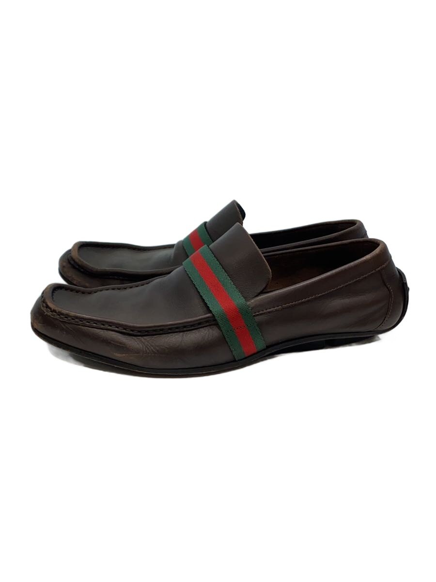 【中古】GUCCI◆ローファー/41/BRW/つま先スレ有り【シューズ】