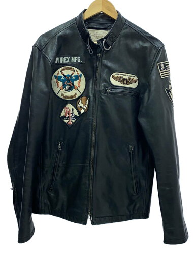 【中古】AVIREX◆シングルライダースジャケット/XL/羊革/BLK/6161057【メンズウェア】 【中古】AVIREX◆シングルライダースジャケット/XL/羊革/BLK/6161057【メンズウェア】