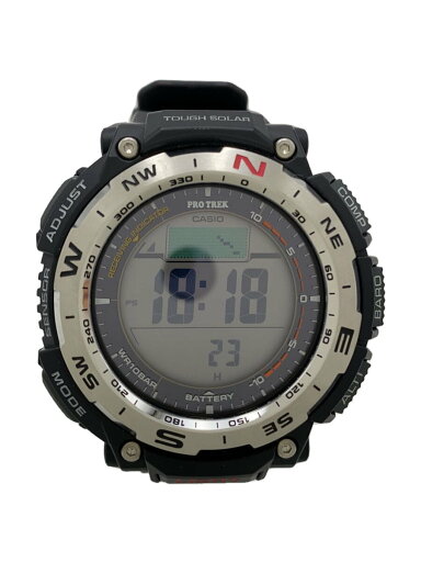 【中古】CASIO◆ソーラー腕時計_PRO TREK/デジタル/ラバー/BLK/BLK【服飾雑貨他】 【中古】CASIO◆ソーラー腕時計_PRO TREK/デジタル/ラバー/BLK/BLK【服飾雑貨他】
