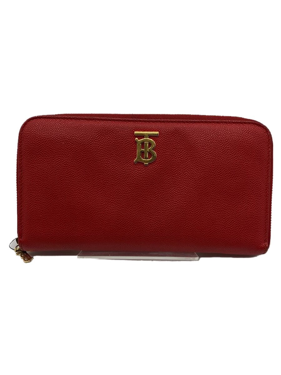 【中古】BURBERRY◆長財布/レザー/RED/レディース/8023298【服飾雑貨他】