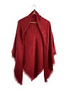 【中古】LOUIS VUITTON◆ショール_モノグラム_RED/シルク/RED/メンズ【服飾雑貨他】