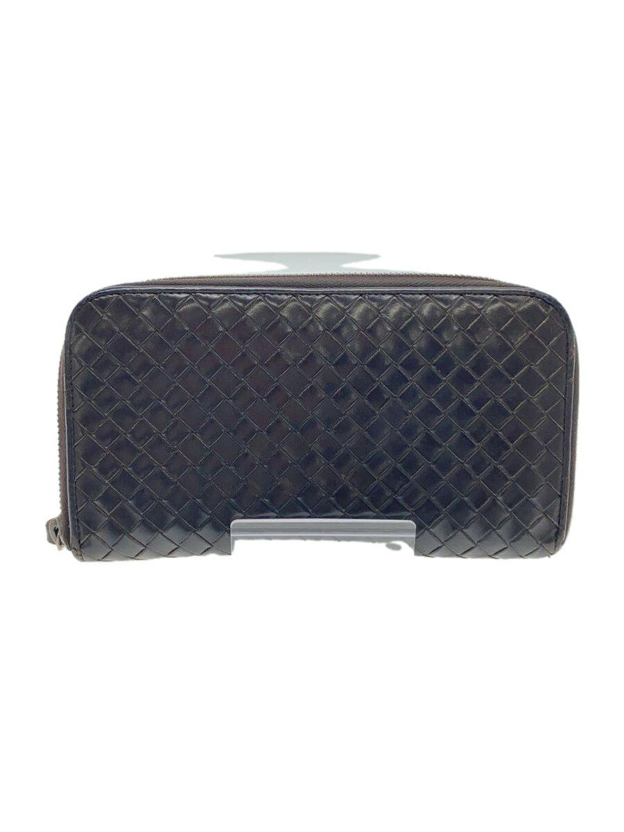 【中古】BOTTEGA VENETA◆長財布/レザー/BRW/無地/メンズ/114076 V4651 2040【服飾雑貨他】