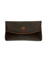 【中古】CELINE◆セカンドバッグ/レザー/BRW/総柄//【バッグ】