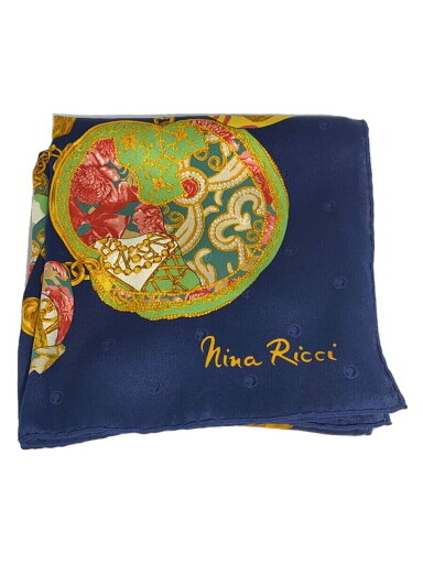 【中古】NINA RICCI◆スカーフ/シルク/NVY/総柄/レディース【服飾雑貨他】 【中古】NINA RICCI◆スカーフ/シルク/NVY/総柄/レディース【服飾雑貨他】