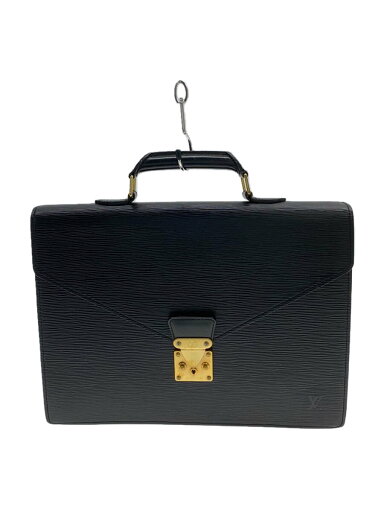 【中古】LOUIS VUITTON◆セルヴィエット・コンセイエ_エピ_BLK/レザー/BLK【バッグ】 【中古】LOUIS VUITTON◆セルヴィエット・コンセイエ_エピ_BLK/レザー/BLK【バッグ】