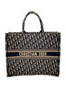 【中古】Christian Dior◆トロッター オブリーク ブックトート/トートバッグ/キャンバス/NVY/総柄/50-MA-1210【バッグ】