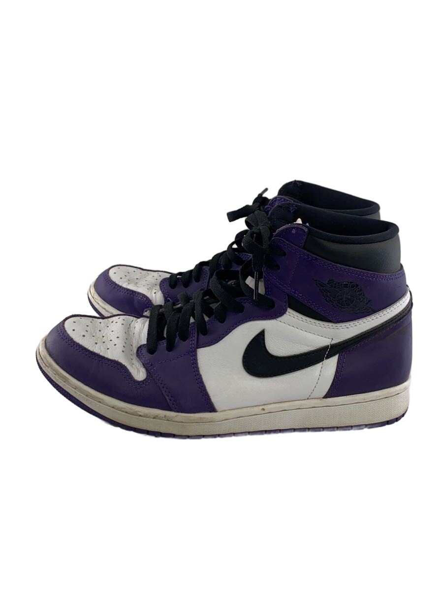 【中古】NIKE◆AIR JORDAN 1 RETRO HIGH OG/28.5cm/PUP【シューズ】