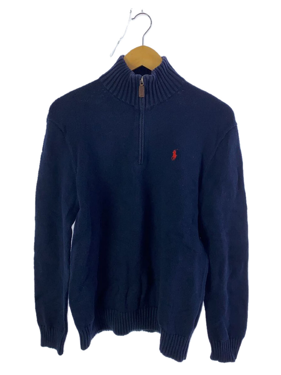 【中古】POLO RALPH LAUREN◆ニット・セーター(厚手)/XS/コットン/NVY【メンズウェア】
