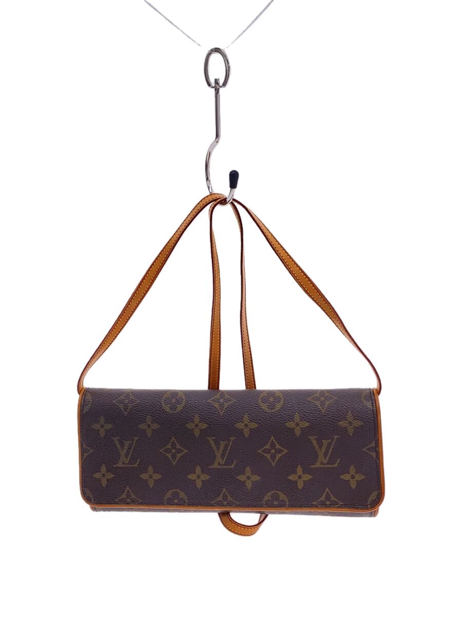 LOUIS VUITTON - 【中古】LOUIS VUITTON◆ポシェット・ツインGM_モノグラム・キャンバス_BRW/PVC/BRW/ブラウン/ショルダーバッグ【バッグ】