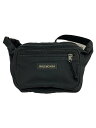 【中古】BALENCIAGA◆ウエストバッグ/ポリエステル/BLK/無地【バッグ】