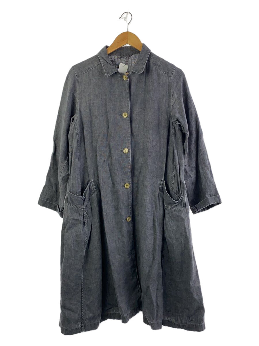 【中古】nest Robe◆コート/FREE/リネン/グレー/ドレープ感【レディースウェア】