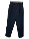 【中古】COMME des GARCONS HOMME◆00s/2タックスラックスパンツ/S/ウール/ブラック/HP-04006S/AD2000【メンズウェア】