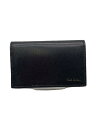 【中古】Paul Smith◆カードケース/レザー/BLK/無地/メンズ【服飾雑貨他】