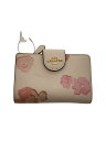 【中古】COACH◆2つ折り財布/--/WHT/花柄/レディース//【服飾雑貨他】
