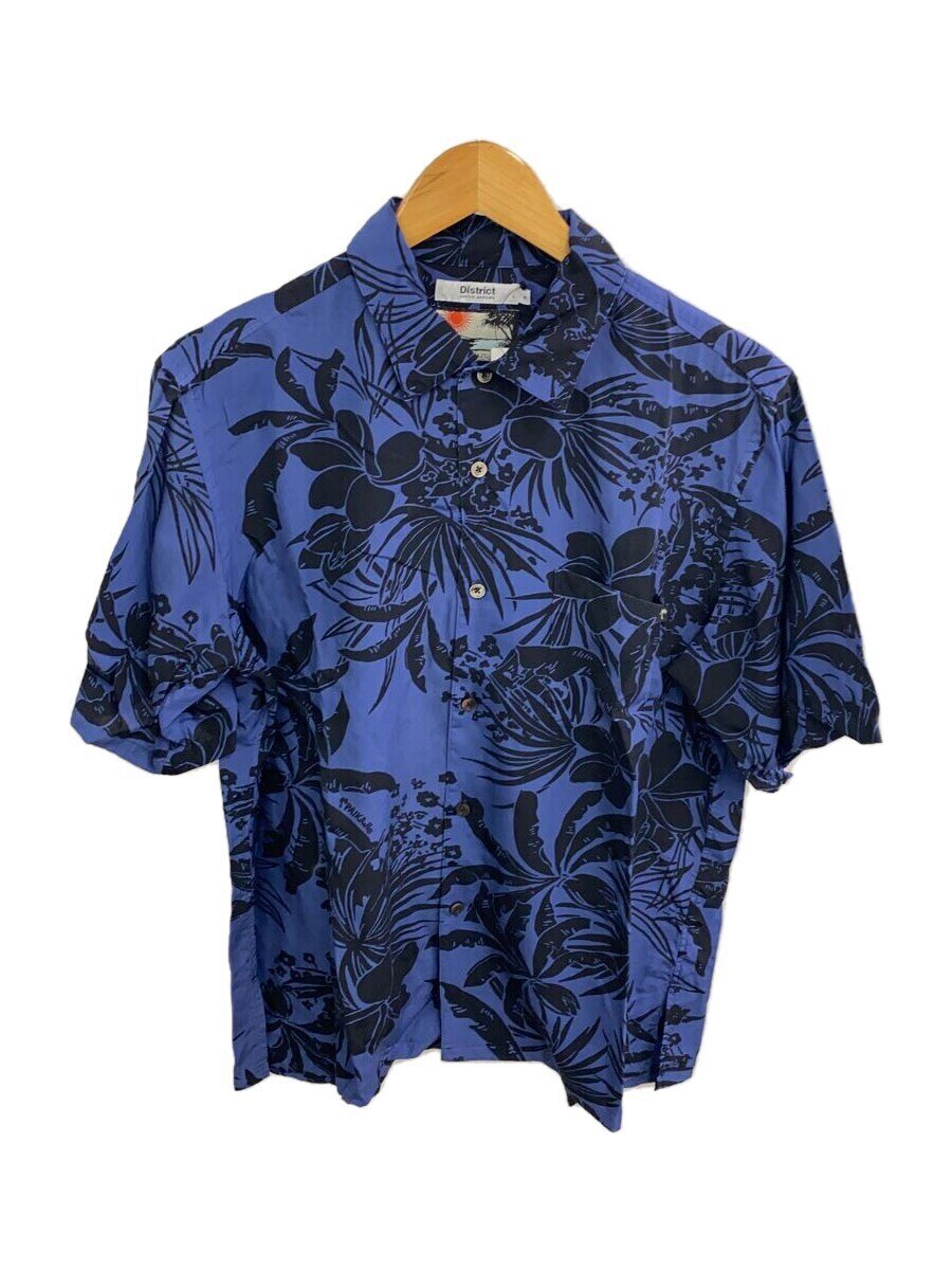 District UNITED ARROWS◆ボタニカル柄アロハシャツ/S/--/BLU/総柄