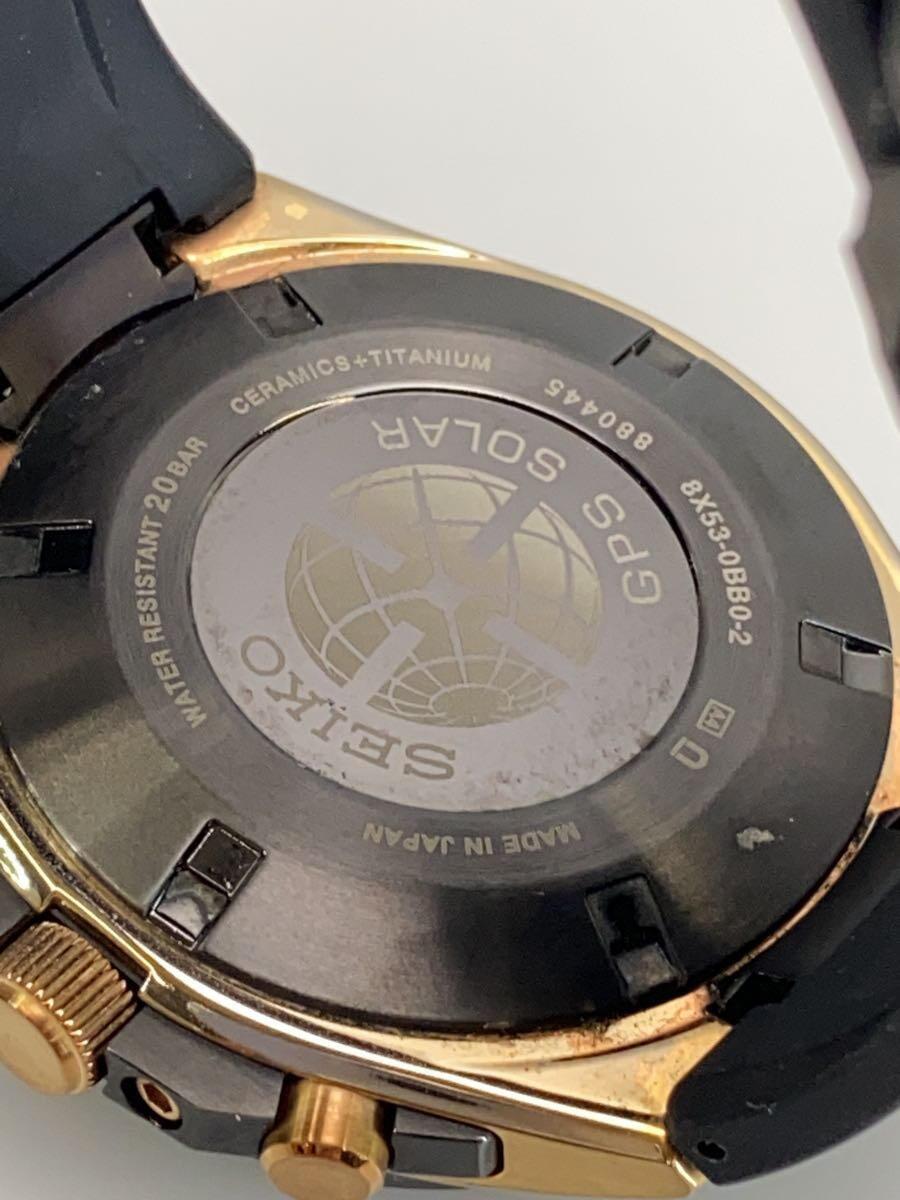2nd STREET 楽天市場店の【中古】SEIKO◆ソーラー腕時計/アナログ/ラバー/BLK/8X53-0BB0-2【服飾雑貨他】｜アングル3