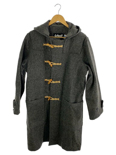 【中古】Schott◆ダッフルコート/M/--/GRY/無地/ロングダッフル【メンズウェア】 【中古】Schott◆ダッフルコート/M/--/GRY/無地/ロングダッフル【メンズウェア】