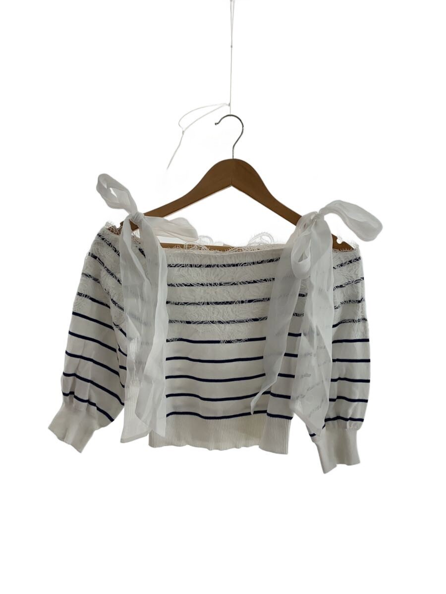 【中古】WILLSELECTION/25SS/ニット/FREE/レーヨン/WHT/ボーダー/08-251920【レディースウェア】