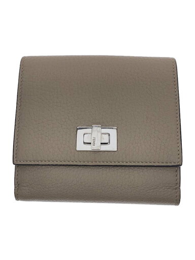 【中古】FENDI◆2つ折り財布/ピーカブー/レザー/BEG/レディース/8M0438 A91B/内側キズ汚れ【服飾雑貨他】 【中古】FENDI◆2つ折り財布/ピーカブー/レザー/BEG/レディース/8M0438 A91B/内側キズ汚れ【服飾雑貨他】