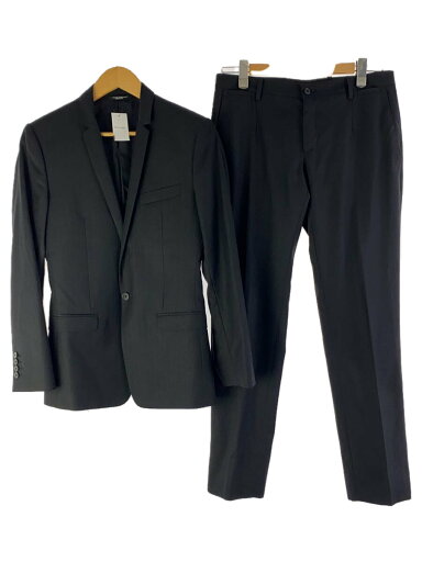 【中古】DOLCE&GABBANA◆スーツ/44/ウール/BLK/ストライプ/G1BWCT【メンズウェア】