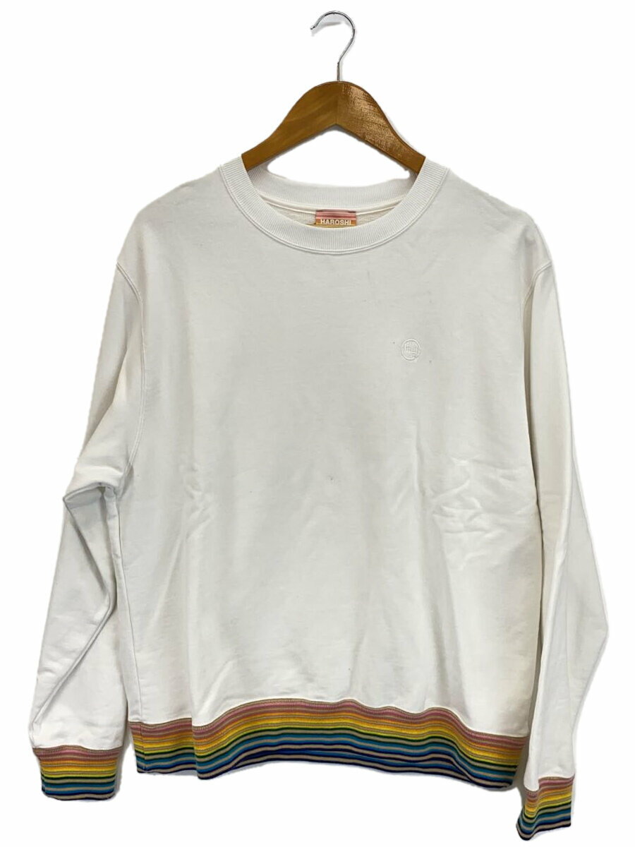 【中古】FRAGMENT DESIGN◆スウェット/M/コットン/WHT/無地【メンズウェア】