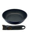 【中古】share with Kurihara harumi◆着脱ハンドルフライパン/ガラス蓋/3点セット/NVY/HCXX1702-99F1【キッチン用品】