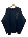 【中古】WACKO MARIA◆World Cup Sweatshirt/スウェット/XL/コットン/BLK/無地//【メンズウェア】