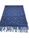【中古】LOUIS VUITTON◆エシャルプ・モノグラムグラディエント_モノグラム_BLU/カシミア/BLU/モノグラム/M70257【服飾雑貨他】