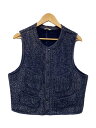 【中古】Brown’s BEACH JACKET◆ジレベスト/16/ウール/NVY/50s/白タグ【メンズウェア】